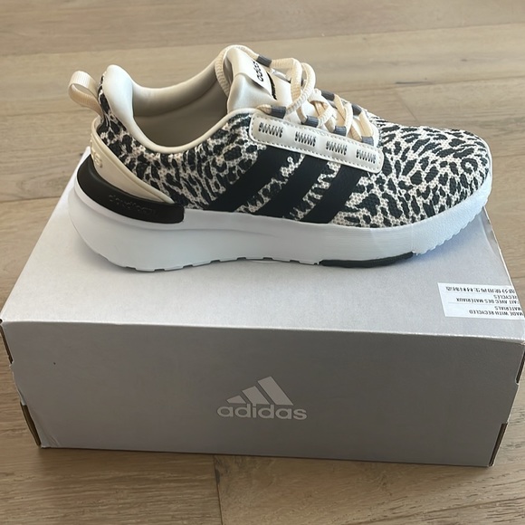 Adidas Black & Cream Leopard Racer TR21 Sneakers - Picture 4 of 8